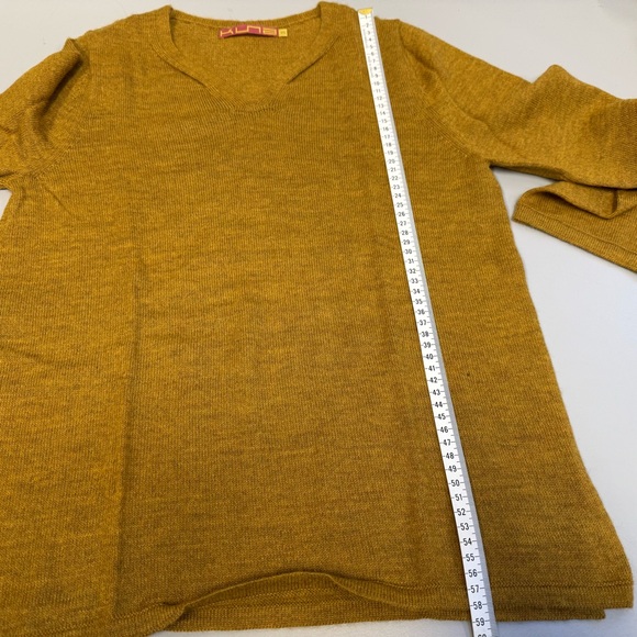 Kuna Baby Alpaca Sweater, Mustard/Gold, Pullover, V Neck, Sz S - Picture 9 of 13